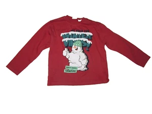 NWT Zara Boys Shirt Size 4-5 Years Long Sleeve Snowman Ice Cold Fun Winter Vibes - Picture 1 of 2