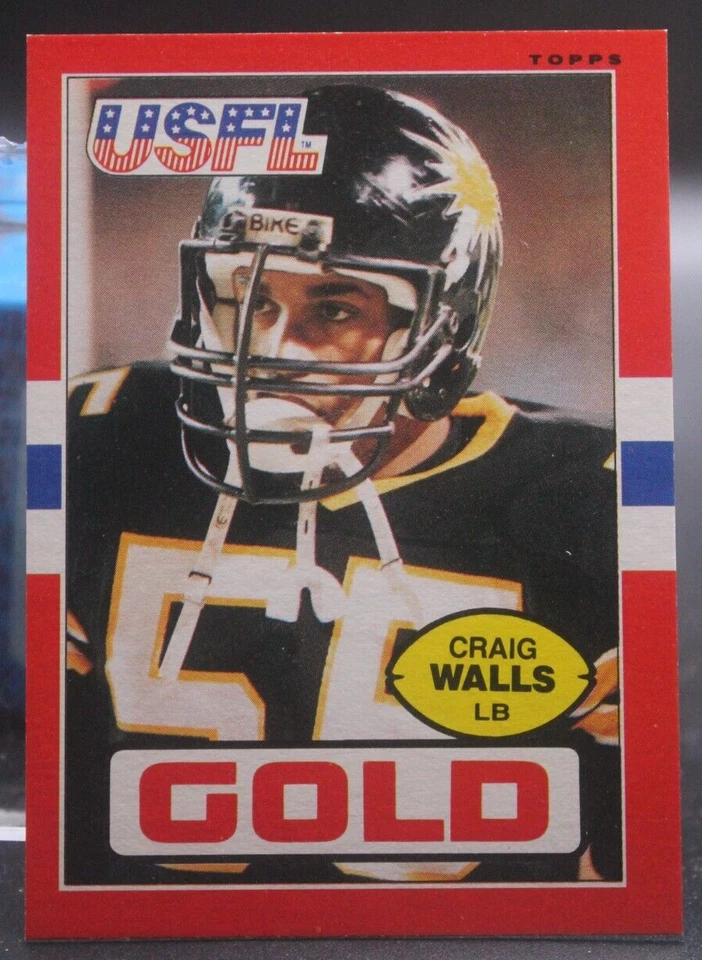 1985 Topps USFL - #37 Craig Walls (RC/Gold/Indiana Hoosiers) - Image 1 of 1