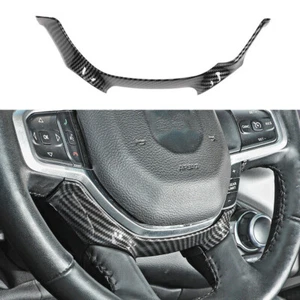 Carbon Fiber Steering Wheel Frame Cover Trim Accessories For Dodge Ram 1500 18+ - Picture 1 of 9