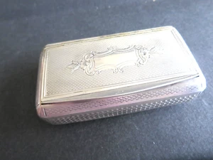 French solid silver snuff box 2 - Picture 1 of 9