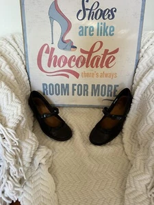 NAOT Trendy Mary Jane Pump Black Patent Velvet Crinkle Women's Size EU 41 US 10 - Picture 1 of 9