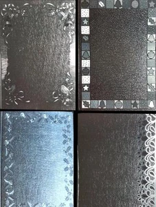 Silver & Gold Metalic Embossed Scored A6 Card Blanks Pk of 3 for Card Making NEW - Picture 1 of 6