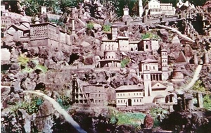 Sección Miniaturas Italianas, Gruta Ave María, Cullman, Alabama, 1954 --POSTAL - Imagen 1 de 2