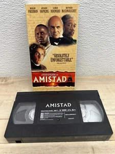 Vtg 1998 Amistad VHS Movie With Morgan Freeman & Anthony Hopkins - Picture 1 of 9