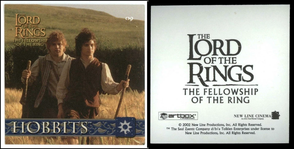 Hobbits #9 Lord Of The Rings : Fellowship Ring 2002 Artbox Action Flipz Sticker - Image 1 of 1