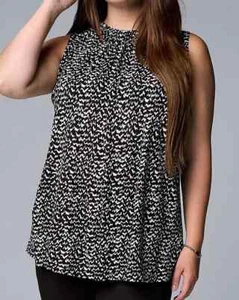Camiseta sin mangas para mujer talla grande Simply Vera Wang cuello fruncido: 1X-2X-3X-4X - Imagen 1 de 16