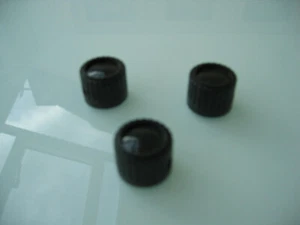 Drehknopf schwarz Kunststoff hochwertig, Gitarre, Elektrogeräte etc x 3 - Bild 1 von 3