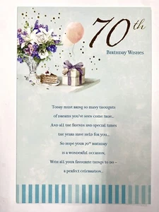 Hallmark Age70 Birthday Card 70th Birthday Wishes - Picture 1 of 4