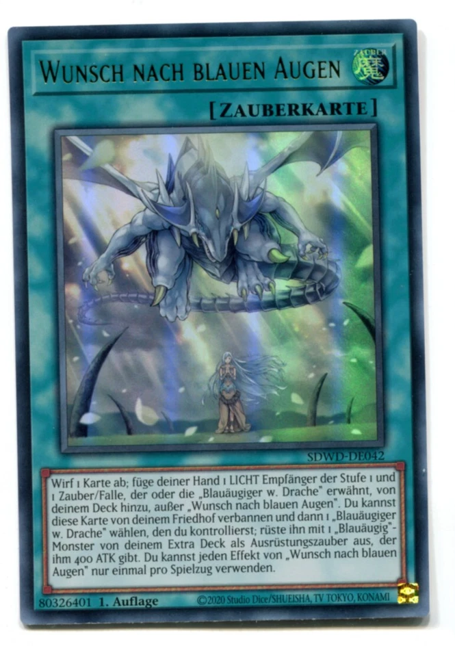 Yu-Gi-Oh! Wunsch nach Blauen Augen UItra Rare SDWD-DE042 - Bild 1 von 1