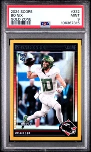 Puntuación Panini 2024 - Bo Nix #332 Gold Zone 50/50 PSA 9 - Imagen 1 de 2