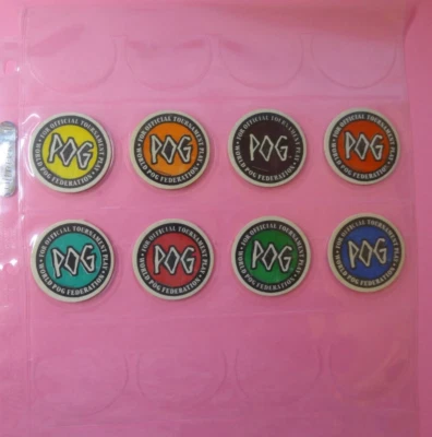 Pogs * 8 Different Official World Pog Federation Pogs * Sheet Included - Image 1 of 2