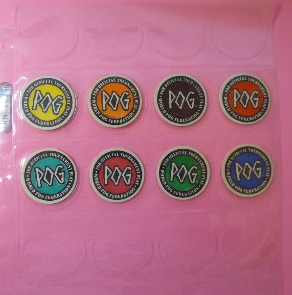 Pogs * 8 Different Official World Pog Federation Pogs * Sheet Included - Image 1 of 2