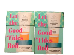NIB - (2) DRUNK ELEPHANT Let The Good Tides Roll  Jelly Cleanser & Peptide Cream - Picture 1 of 2
