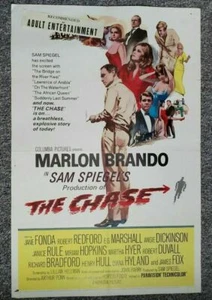 Póster de una hoja raro de The Chase 1966 Jane Fonda Brando Redford Dickinson Duvall - Imagen 1 de 1