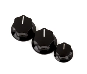GENUINE FENDER BLACK KNOBS FOR JAZZ BASS USA & MEXICO - 0991370000 - Picture 1 of 1