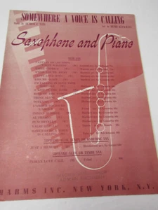 Arthur Tate Somewhere a Voice is Calling Alto Saxophone & Piano Sheet Music - Picture 1 of 4