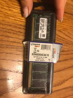 Kingston KVR400X64C3A/1G 1 GB PC3200 CL3 184- Pin DIMM  Ships N 24h - Image 1 of 4