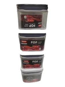 Oxo 0,4 QT. GUTE GRIPS POP LEBENSMITTEL AUFBEWAHRUNGSBEHÄLTER 4 STCK. - Bild 1 von 1