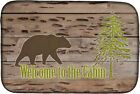 Caroline's Treasures SB3081DDM Welcome to the Cabin Dish Drying Mat Absorbent Di