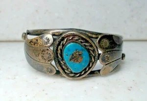 Vintage Navajo Turquoise Cuff Bracelet 29 grams - Picture 1 of 8