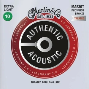 Martin MA530T Lifespan Phosphor Bronze Acoustic Guitar Strings Extra Light 10-47 - Picture 1 of 3