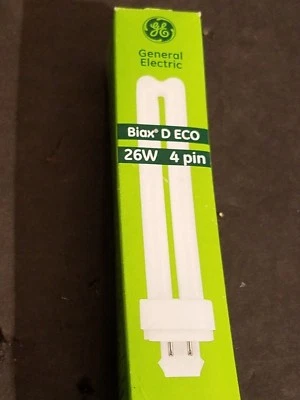 NEW IN BOX GE F26DBX/841/ECO4P BIAX D ECO 26W 4 PIN FLUORESCENT BULB G24q-3 - Image 1 of 3