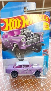 Chevy Bel Air 2022 Hot Wheels #43/250 '55 Chevy Bel Air Gasser en púrpura - Imagen 1 de 3
