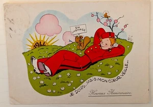 Jijé Carte du journal de Spirou 1944 ADS - Picture 1 of 2