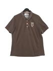 Joules Women's Polo UK 16 Brown 100% Cotton Short Sleeve Collared Basic