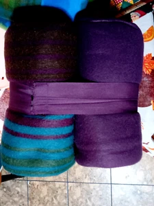 Mainstay fleeces throw Purple Pearl/Cool Stripe 50" x 60" - Picture 1 of 4