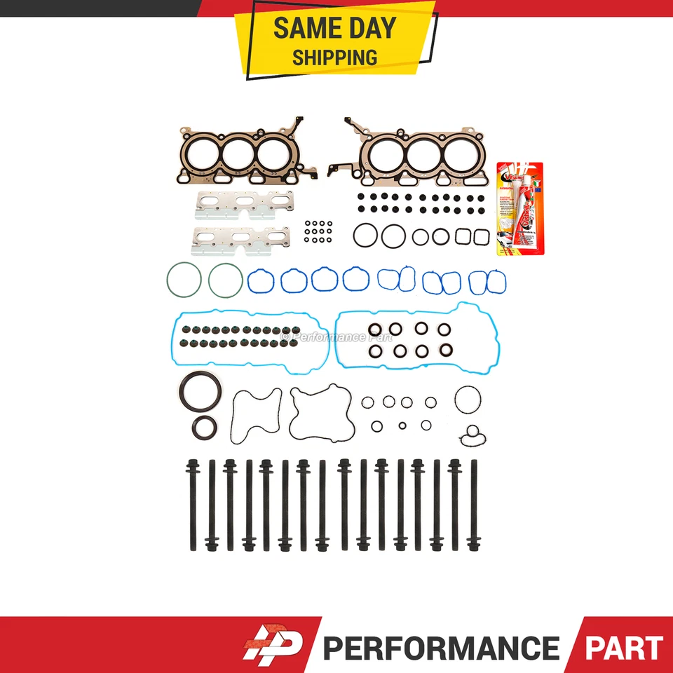 Full Gasket Set Head Bolts for Lincoln Mazda Ford Edge Flex 07-09 CX-9 3.5L DOHC - Image 1 of 4