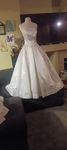 Demetrios Detachable Train Wedding Gown - Picture 1 of 5