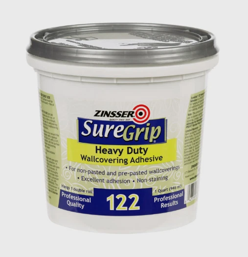 Zinsser SureGrip 122 重型墙纸粘贴 1 夸脱 69384 — 第 1/1 张图片