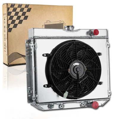 4-Rows Radiator Shroud Fan For 1967-1969 Ford Mustang 1967-68 Mercury Cougar - Image 1 of 4