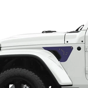 Alaska State Flag Vinyl Fender Decal Set Fits Jeep Wrangler JL/Jeep Gladiator - Foto 1 di 7