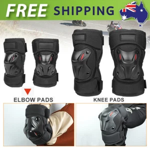 Adult Motorcycle Knee Elbow Pads Skin Shin Protector Gear Guards Armour Racing - Bild 1 von 17