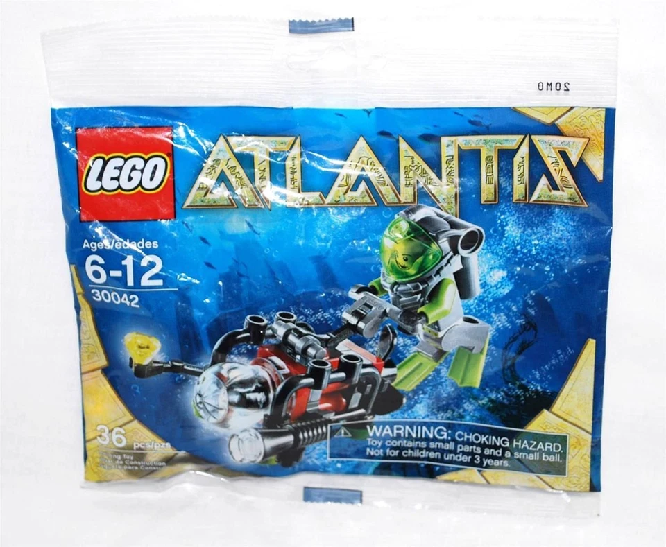 30042 ATLANTIS SCUBA DIVER city lego NEW polybag legos set MINI SUB - Image 1 of 1