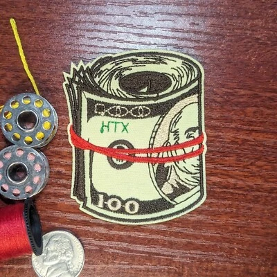 Parche Dinero Efectivo Rap Hop Hip Punk Gótico Emo Motociclista Bordado Hierro En 2.75x2.25" Foto 1 de 3