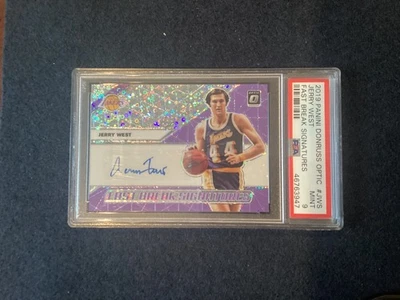 2019 帕尼尼杰里·韦斯特签名 Donruss Optic PSA 等级完好 9 湖人队 — 第 1/2 张图片