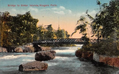 Niagara Falls New York Postcard Bridge To Three Sister Islands - Image 1 of 2