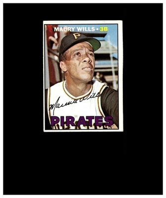 Tarjeta de béisbol 1967 Topps Maury Wills número alto #570 Foto 1 de 2