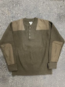 LL Bean Merino Lambs Wool Fisherman’s Outdoor Camp Sweater Men’s XL Commando - Picture 1 of 5