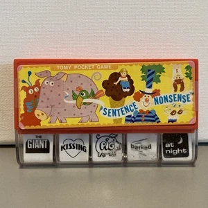 VTG 1975 Tomy Pocket Game Sentence Nonsense Hand Held Hong Kong Collectible - Picture 1 of 8
