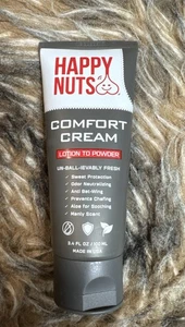 Happy Nuts Comfort Creme unparfümiert 3,4 flüssige Unzen Anti-Scheuern Schweißabwehr versiegelt - Bild 1 von 5