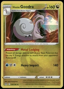 Holo Foil Hisuian Goodra 134/196 Holo Rare SWSH11: Lost Origin - Bild 1 von 2