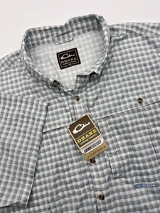 Drake Vented Fishing Shirt Men 3X Magnattach Performance Short Sleeve Button NWT - Picture 1 of 11