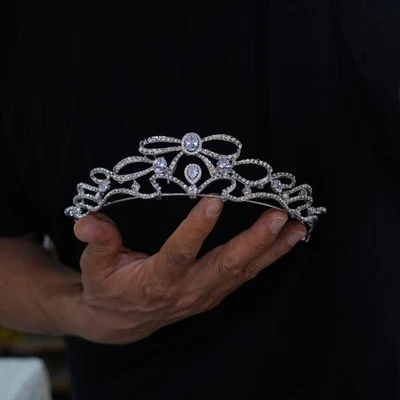 New Irregular Wave Wedding Tiaras Crowns Headbands Brides Hair Accessory - Image 1 of 4