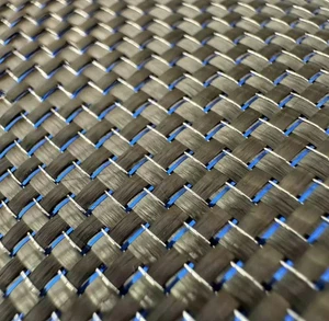 Tessuto Tinta Unita Misto Riflettente Metallizzato Blu Fibra di Carbonio 3K 100cm*50cm - Foto 1 di 4