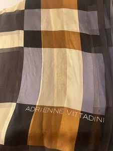 Adrienne Vittadini Damen braun Seidentuch 11”x57” - Bild 1 von 7