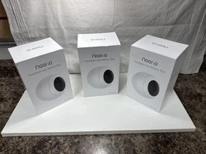 Set Of 3 NOORIO WIREFREE FLOODLIGHT CAM BATTERY PRO B310 Outdoor Work With Alexa - Picture 1 of 12